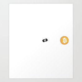 The Evolution of Money Bitcoin Cow Coin Credit Trade Art Print