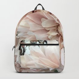 Dreamy Dahlia Cream Blush Pink Floral Decor Backpack