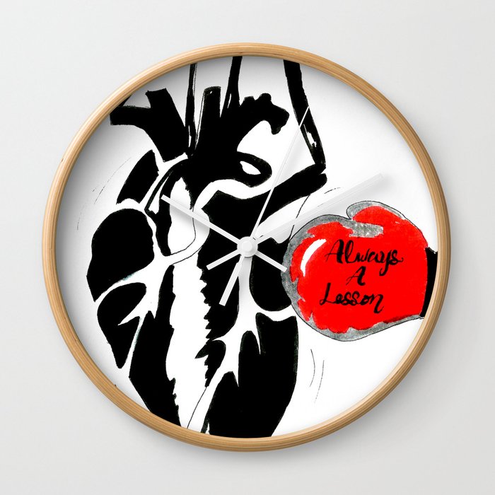 Always a Lesson Heart Wall Clock