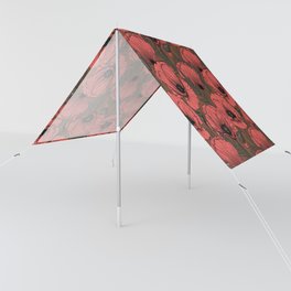 Poppy garden in coral and brown Sun Shade