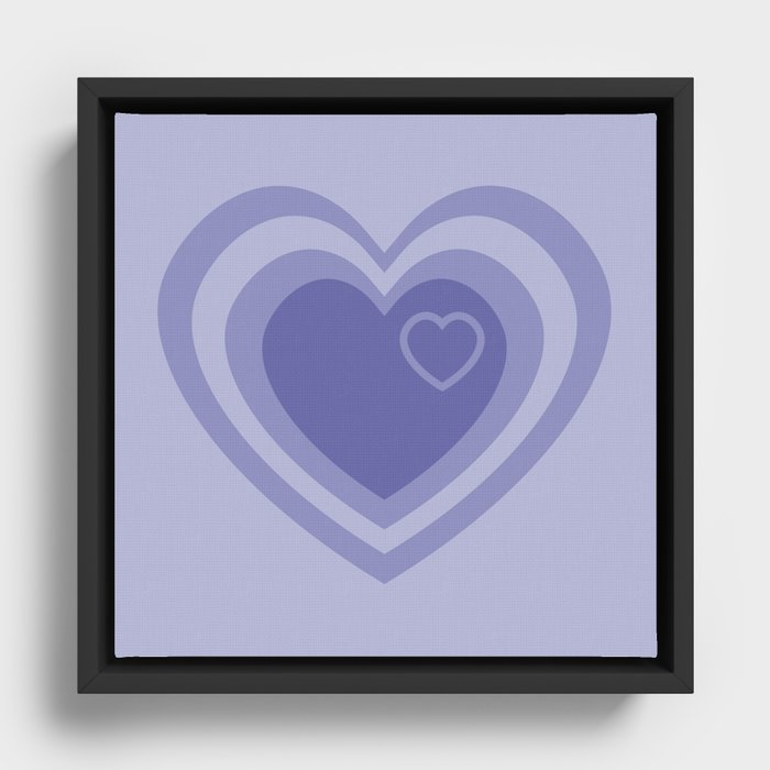 Forever In My Heart - Very Peri Framed Canvas