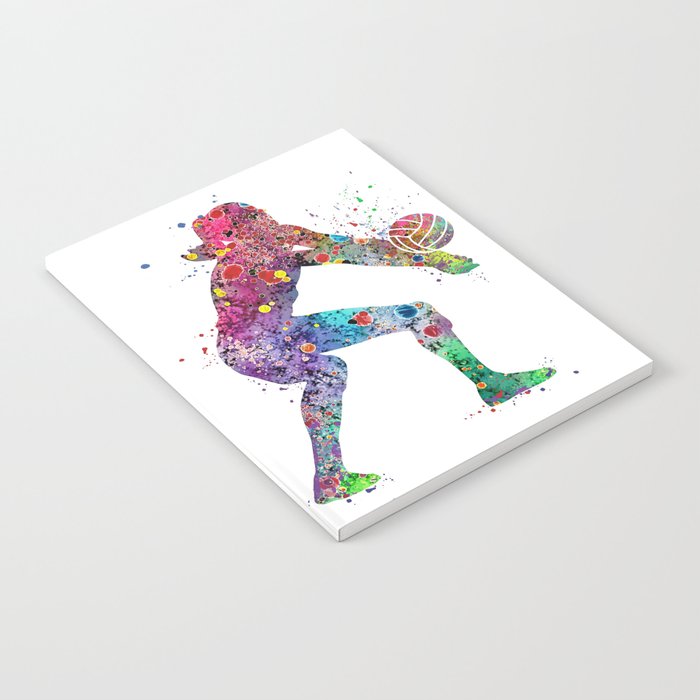 Volleyball Girl Watercolor Print Girls Room Decor Volleyball