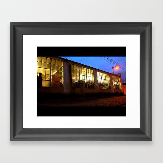 Windows at night Framed Art Print