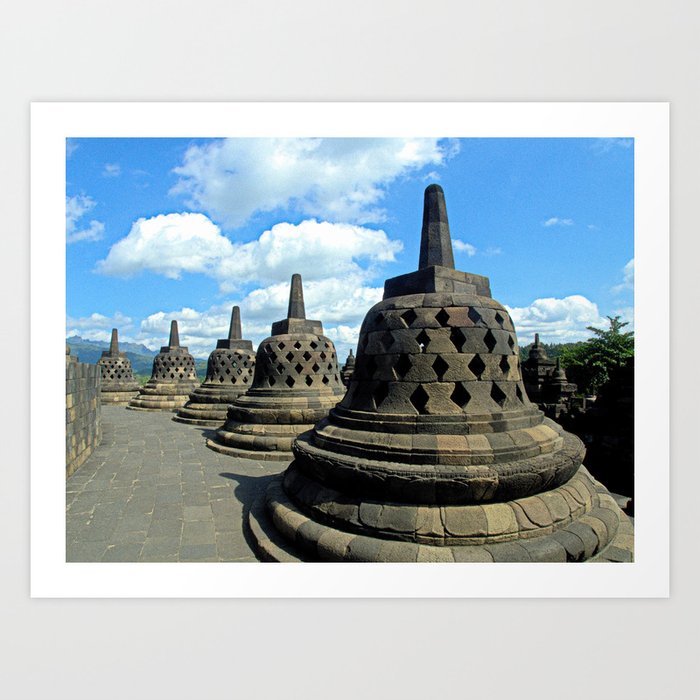 Borobudur temple Java Art Print