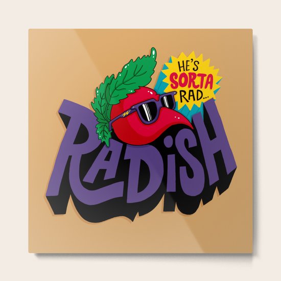 Radish Metal Print