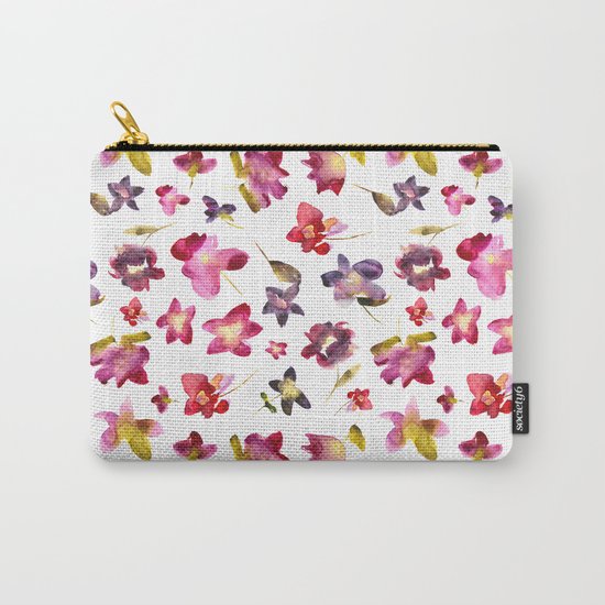 Floral vibes in watercolor Carry-All Pouch