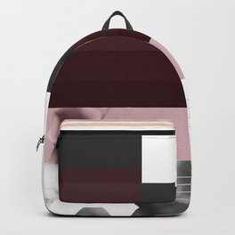 Striped Burgundy Deco Accent Backpack