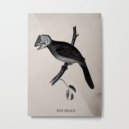 His Head. Metal Print | Animal, Fauna, Weird, Odd, Bird, Collage, Digital, Strange, Head, Fish 