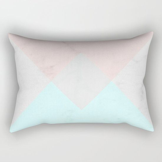Geometric Marble Rectangular Pillow