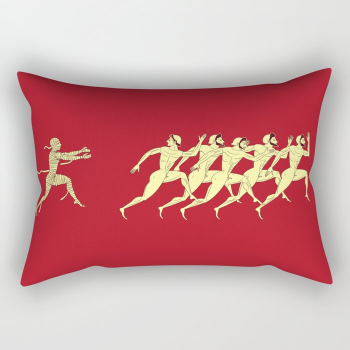 Ancient greece - red Rectangular Pillow