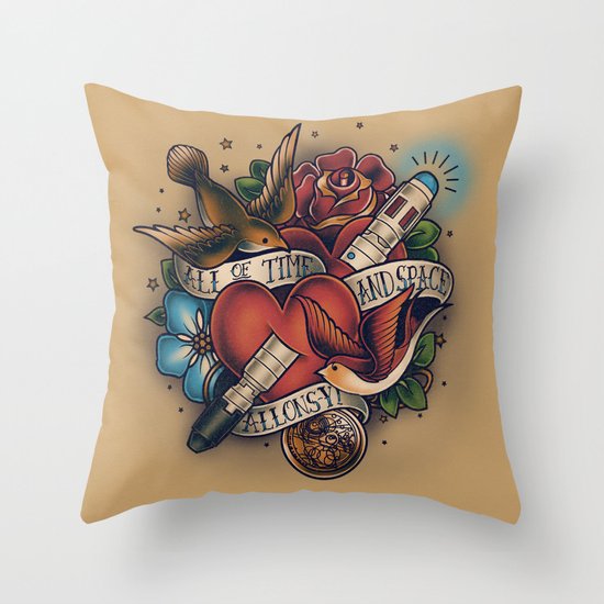 All of Time and Space Throw Pillow