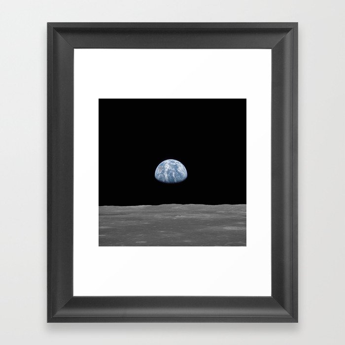 Nasa picture 48: The Earth from Moon. Framed Art Print