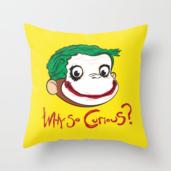 Why So Curious? Throw Pillow