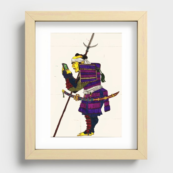 Millennial Samurai Recessed Framed Print