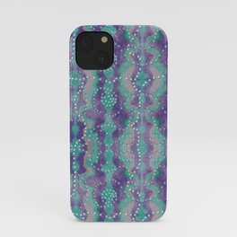 Teal and Purple boho pearls iPhone Case