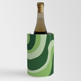 Sage Green Swirl Blobs  Wine Chiller