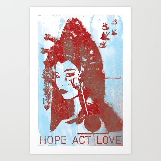 Hope, Act, Love Art Print