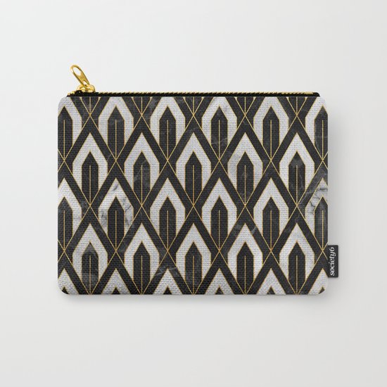 Art Deco Marble Pattern Carry-All Pouch