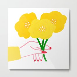 Yellow flower Metal Print | Drawing, Flower, Plant, Curated, Plants, Pleaseenjoythis, Yellow, Yellowflower 