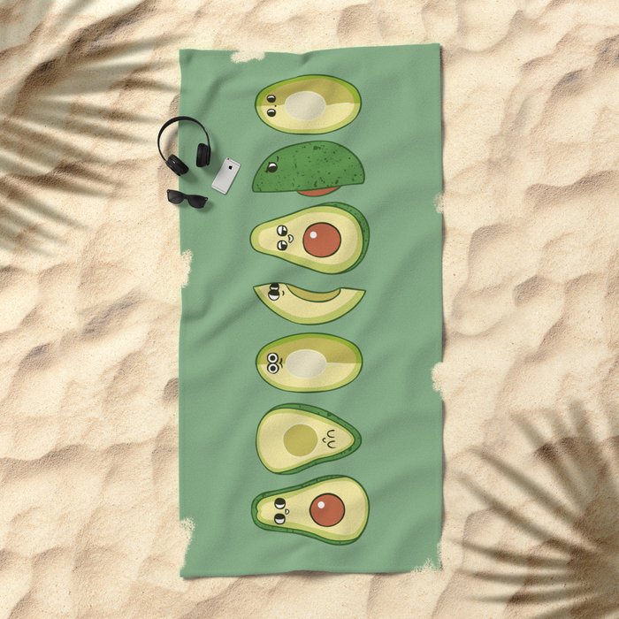 AVOCADO Beach Towel by huebucket | Society6