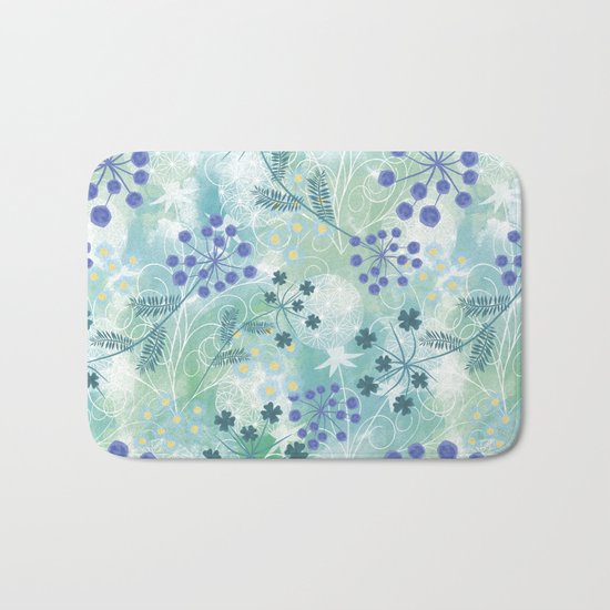 Abstract floral pattern. Bath Mat