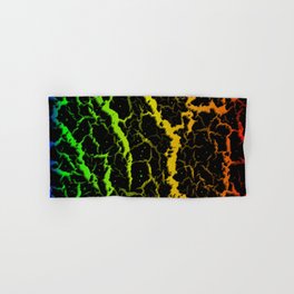 Cracked Space Lava - Rainbow BGYOR Hand & Bath Towel