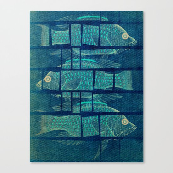 Fish Under Strong Radiation Canvas Print