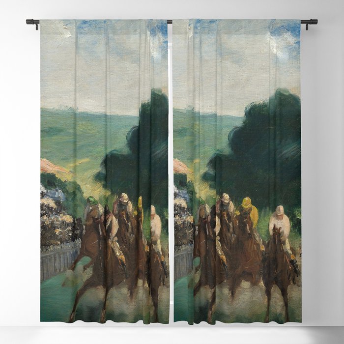 The Races at Longchamp (1866) Blackout Curtain