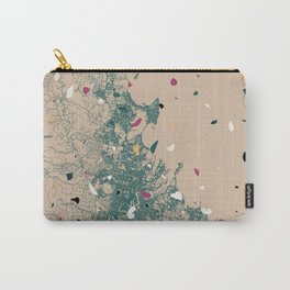 Brisbane - Australia Map - Cloudy Terrazo Illustration Carry-All Pouch