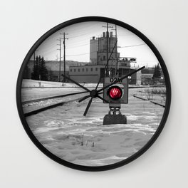 Train Track Signal Light Wall Clock