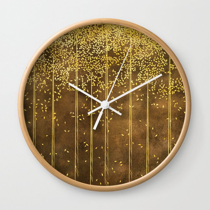 Gold Birch Wall Clock