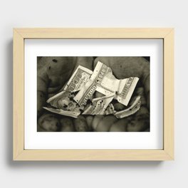 Greed Recessed Framed Print