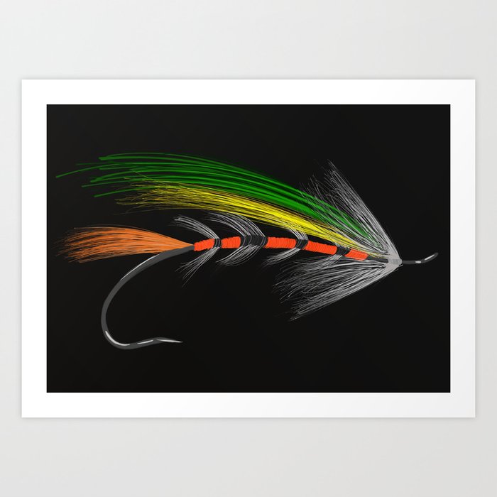 Fly fishing Art Print by Antoine Marineau Bélanger