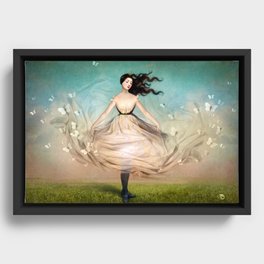 Butterfly Dress Framed Canvas