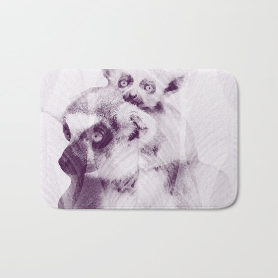 Happy Mother's Day - Lemur - maki catta Bath Mat