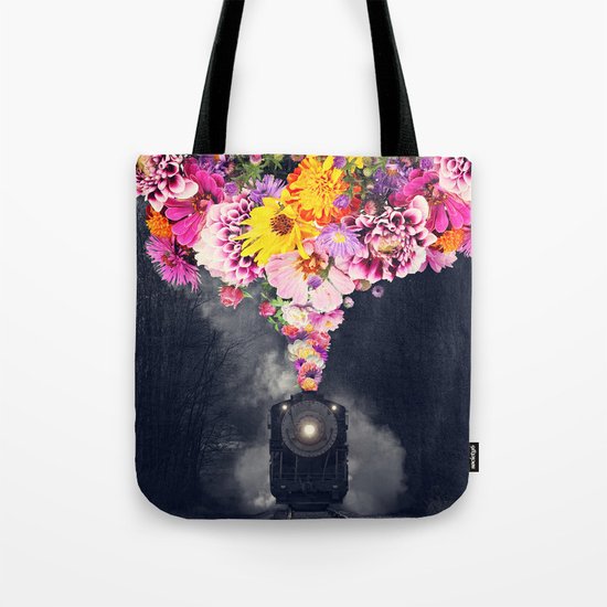 Flower train Tote Bag