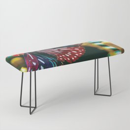 Exotic Black Spotted Butterfly Bench