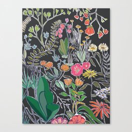 Summer Garden at Midnight Canvas Print