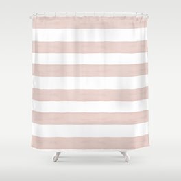 Blush Cabana Stripe Shower Curtain