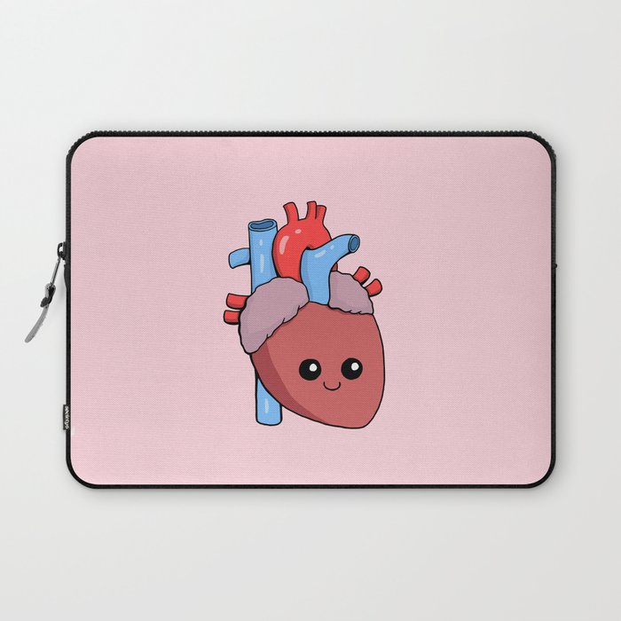 Cute Happy Heart - Pink Laptop Sleeve