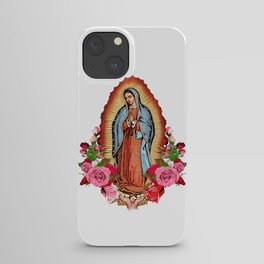 Our Lady of Guadalupe with roses iPhone Case