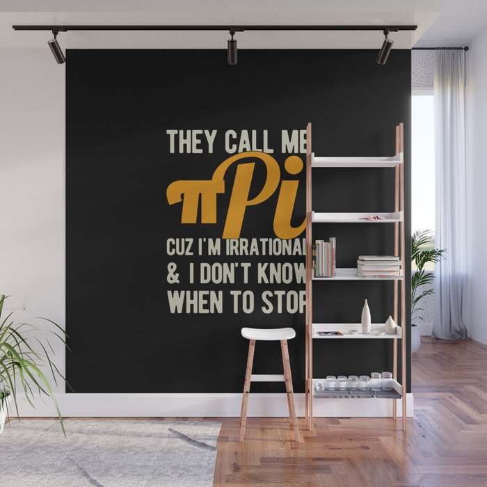 Funny Pi Day Wall Mural