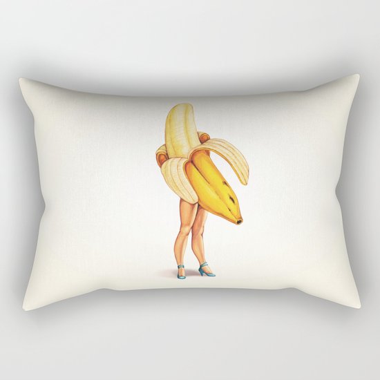 Banana Girl Rectangular Pillow