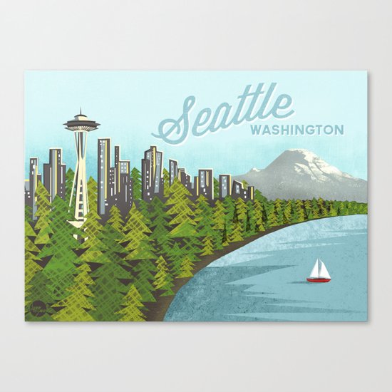 Seattle Sound Canvas Print