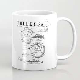 Volleyball Old Vintage Patent Drawing Print Coffee Mug