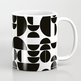 Midcentury modern black half circles Coffee Mug
