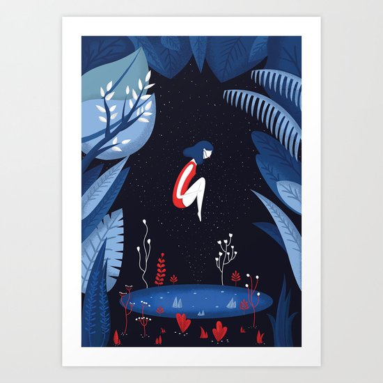 Diving into calmness Art Print