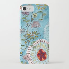 blue toile by cocoblue iPhone Case