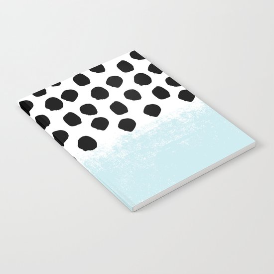 Lolita - Modern mint dots abstract painting minimal design trendy hipster decor dorm office retail Notebook