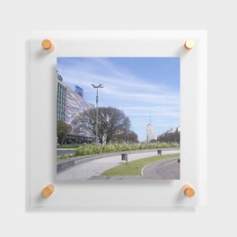 Argentina Photography - Side Walk Under The Blue Sky In Buenos Aires Floating Acrylic Print